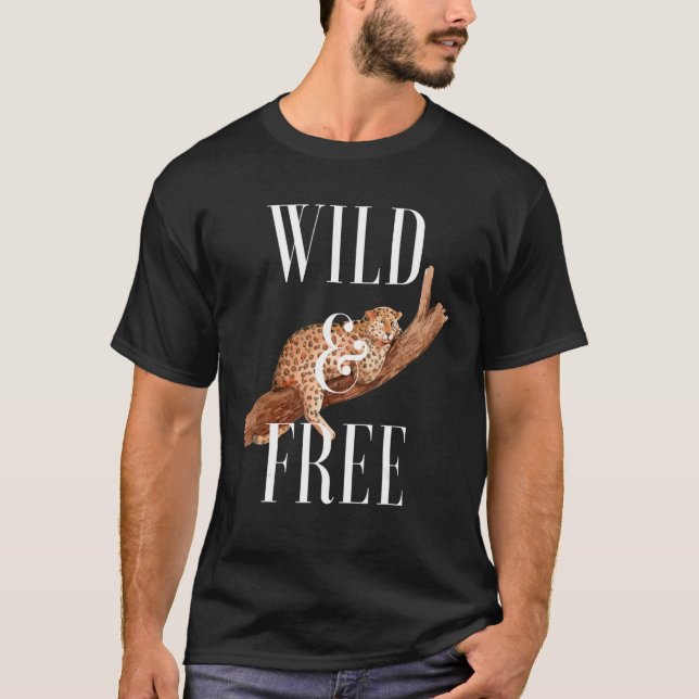 Wild and Free Cheetah  Attitude Southern Sacred Bi T-Shirt (Front)
