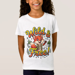 Wild And Free Cute Fox T-Shirt Kids Nature