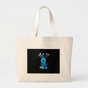 Wild and Free: Cute Lion Simba Kenya Mara Safari Large Tote Bag