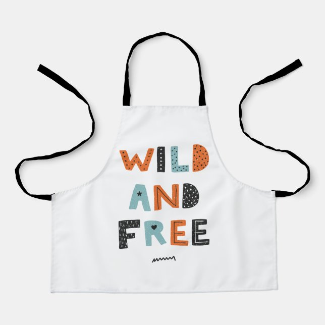 Wild and Free | Doodle Letters Apron (Front)