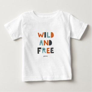 Wild and Free Doodle Letters Baby T-Shirt
