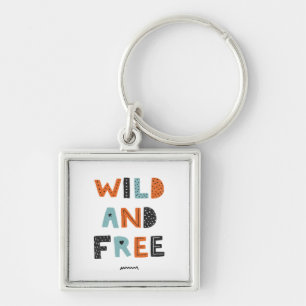 Wild and Free   Doodle Letters Key Ring