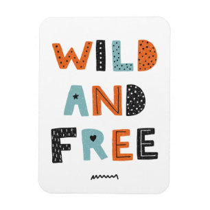 Wild and Free   Doodle Letters Magnet