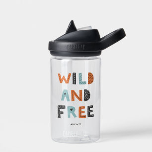 Wild and Free Doodle Letters Water Bottle