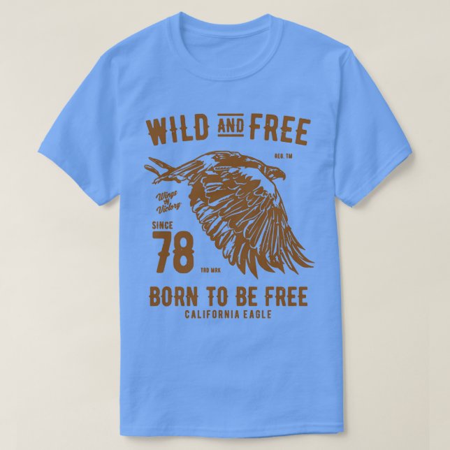Wild and Free Eagle T-Shirt (Design Front)