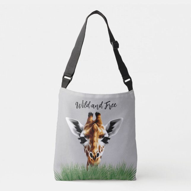 Wild And Free Giraffe Crossbody Bag (Front)
