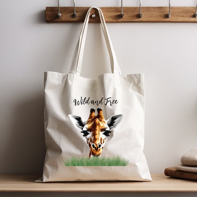 Wild And Free Giraffe Tote Bag (Creator Uploaded)