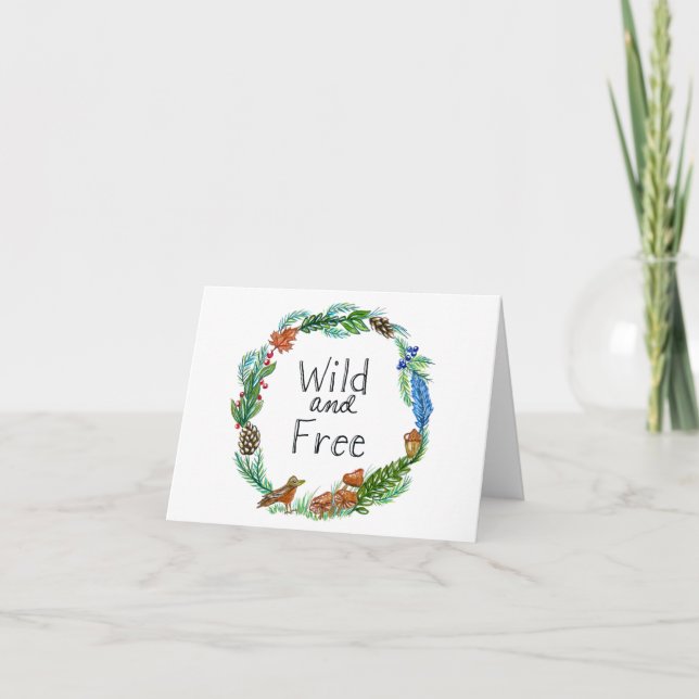 Wild and Free Greeting Card (Front)