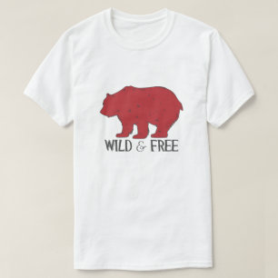 Wild and Free Grizzly bear T-Shirt