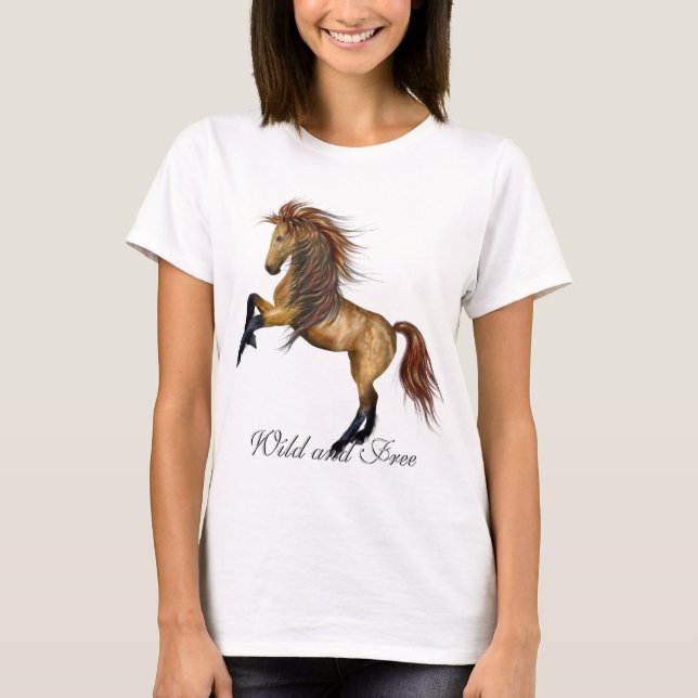 Wild and Free Horse T-Shirt (Front)