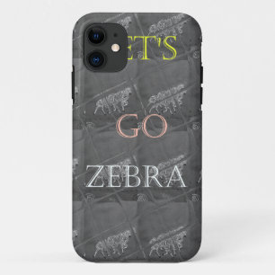 Wild and Free Let's Go!: A Zebra's Journey iPhone 11 Case