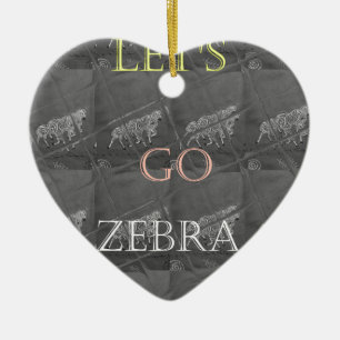 Wild and Free Let's Go!: A Zebra's Journey Ceramic Tree Decoration