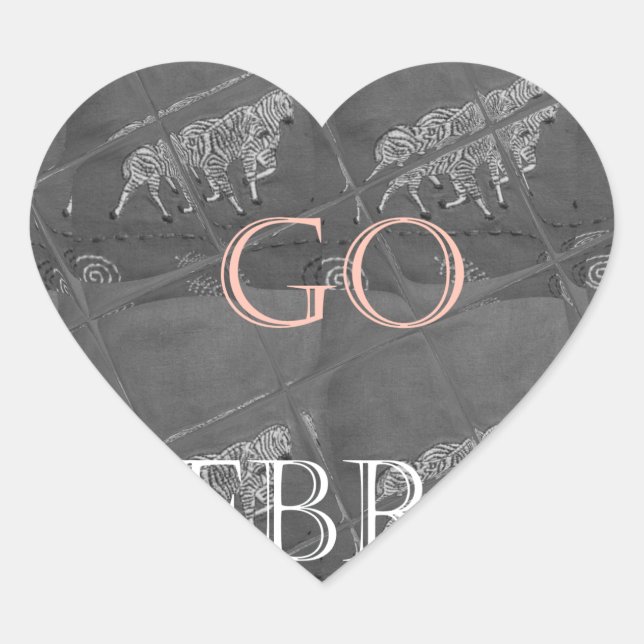 Wild and Free Let's Go!: A Zebra's Journey Heart Sticker (Front)