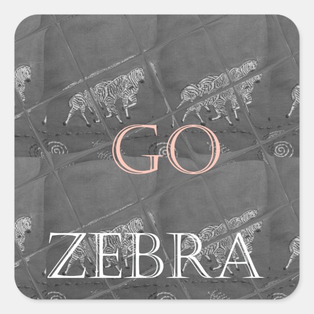 Wild and Free Let's Go!: A Zebra's Journey Square Sticker (Front)