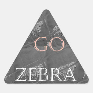 Wild and Free Let's Go!: A Zebra's Journey Triangle Sticker