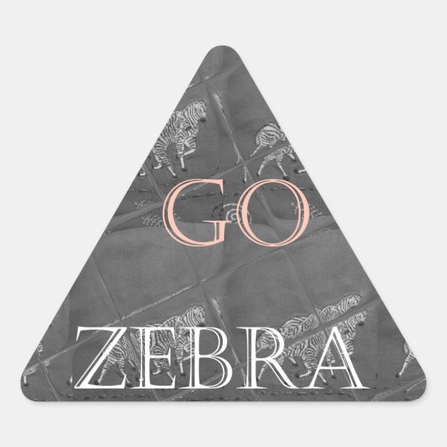 Wild and Free Let's Go!: A Zebra's Journey Triangle Sticker (Front)