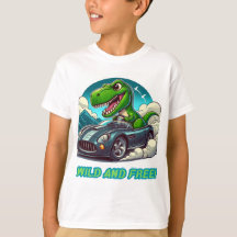 "Wild And Free" - T-Rex T-Shirt