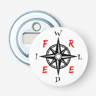 Wild And Free Traveller Compass Bottle Opener