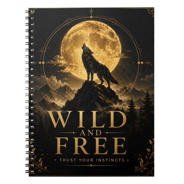 Wild and Free | Wolf Spirit Notebook  (Front)