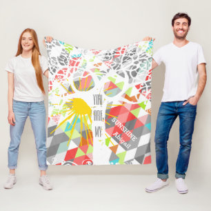 Wild and Free You Are My Sunshine Fleece Blanket