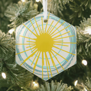 Wild and Free You Are My Sunshine Glass Tree Decoration