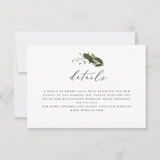 Wild and Green Details Card (Front)