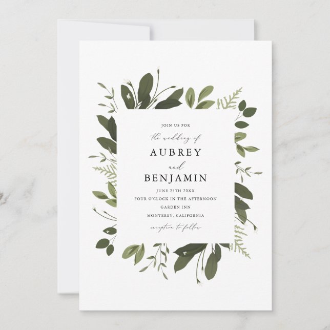 Wild and Green Invitation (Front)