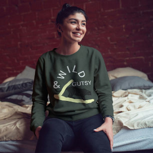 Wild And Gutsy Bold Cat Modern Design Personalised Sweatshirt