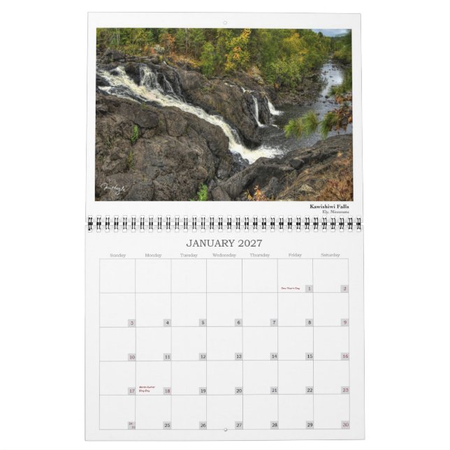 Wild and Rural Minnesota Calendar (Jan 2027)