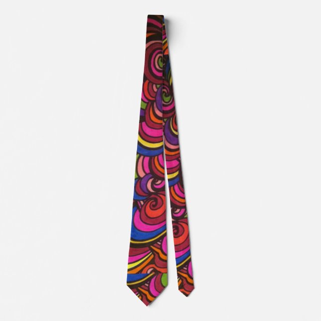 WILD and SWIRLY- colourful neck tie! Tie (Front)