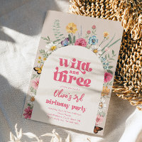 Wild and Three Wildflower Invitation