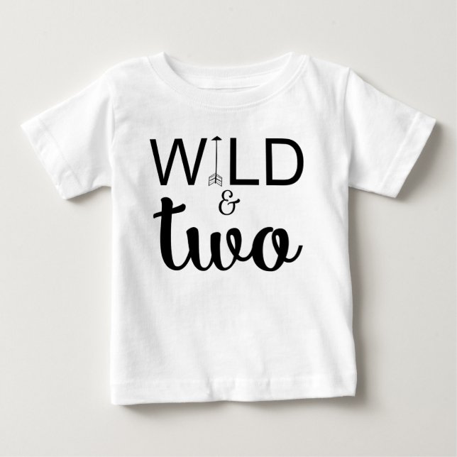 Wild and two arrow 2nd birthday shirt (Front)