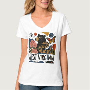 Wild And Wonderful West Virginia Folk Art T-Shirt