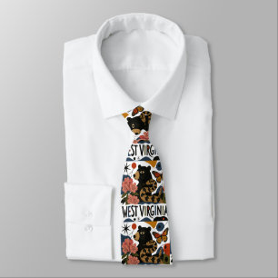 Wild And Wonderful West Virginia Folk Art Tie