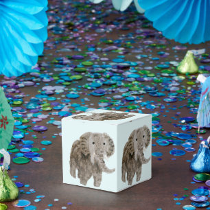 Wild Animal Art Elephants Custom Color Favour Box