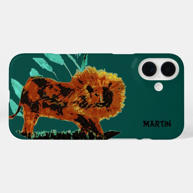 Wild Animal Art Lion Personalised Case-Mate iPhone Case (Back (Horizontal))
