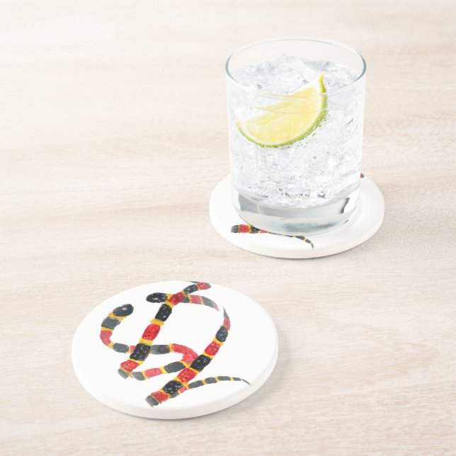Wild Animal Art Snakes Coaster (Side)