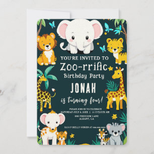 Wild Animal Birthday Invitations – Party Animals