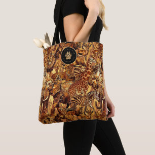 Wild Animal Collage Safari Bachelorette ID1149 Tote Bag