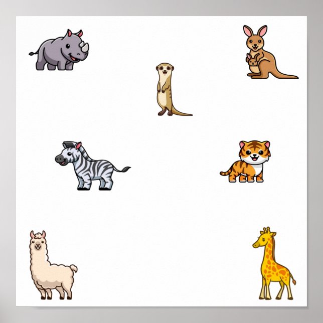 Wild animal collection poster (Front)