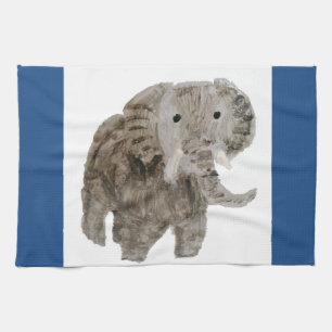 Wild Animal Elephant Art Tea Towel