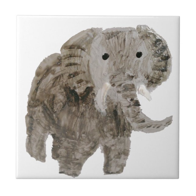 Wild Animal Elephant Art Tile (Front)