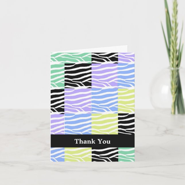 Wild Animal Fur Pattern Thank You Card (Front)