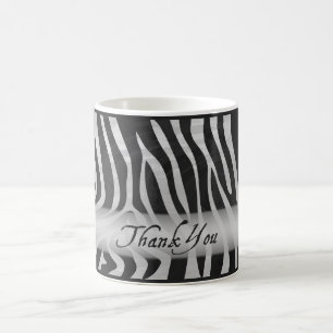 Wild Animal Grey Pattern Thank You Coffee Mug