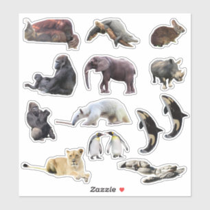 Wild Animal Kiss-Cut Vinyl Stickers