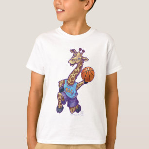 Wild Animal Leage Giraffe Basketball Star T-Shirt