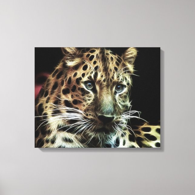 Wild Animal Leopard  Wrapped Canvas (Front)