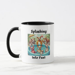 Wild Animal Pool Party Design Mug
