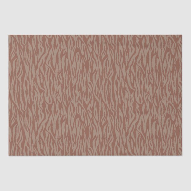 Wild Animal Print Brown Safari theme Tissue Paper (Front)