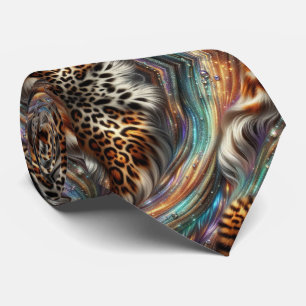 Wild Animal Print Opal Spotted Neck Tie